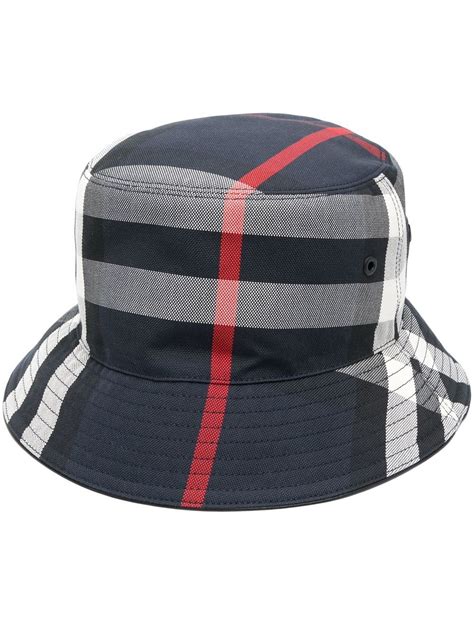 burberry logo-print reversible bucket hat|vintage check bucket hats.